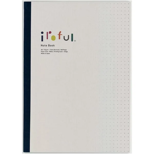 SAKAE iroful PI-A5DBW — Bloc-notes A5 Pointillé