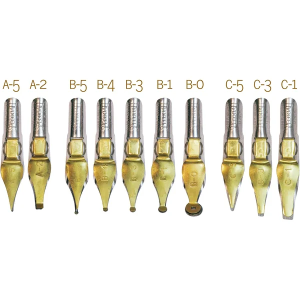 Speedball — Assortiment de 10 Becs, un de Chaque Largeur