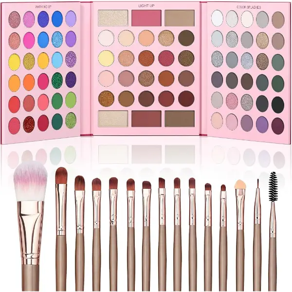 UCANBE — Coffret maquillage 86 couleurs et 15 pinceaux
