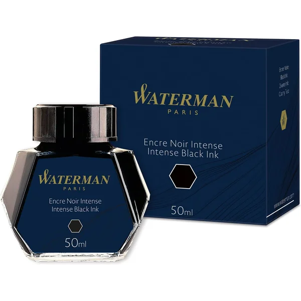 Waterman — Flacon d'Encre pour Stylo-plume, Noir