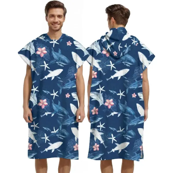 Poncho de surf à capuche en microfibre, adulte